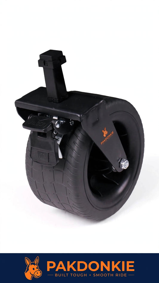 PAKDONKIE Black 150 L Folding Beach Trolley, 120 kg