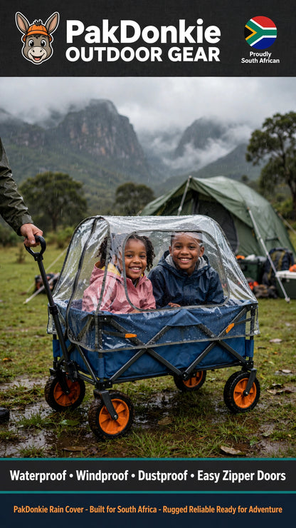 PAKDONKIE Transparent Black EVA Wagon Rain Cover