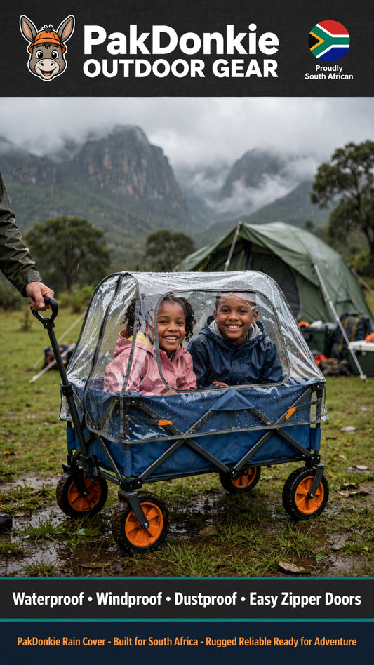 PAKDONKIE Transparent Black EVA Wagon Rain Cover