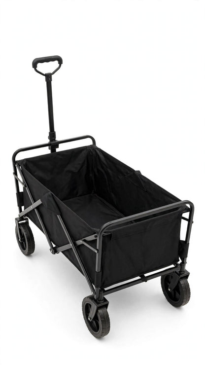 PAKDONKIE Black 150 L Folding Beach Trolley, 120 kg