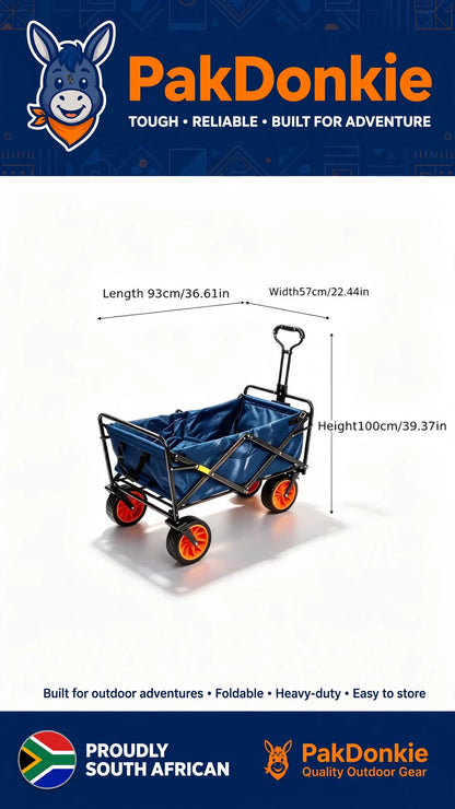 PAKDONKIE Blue Collapsible Outdoor Utility Wagon