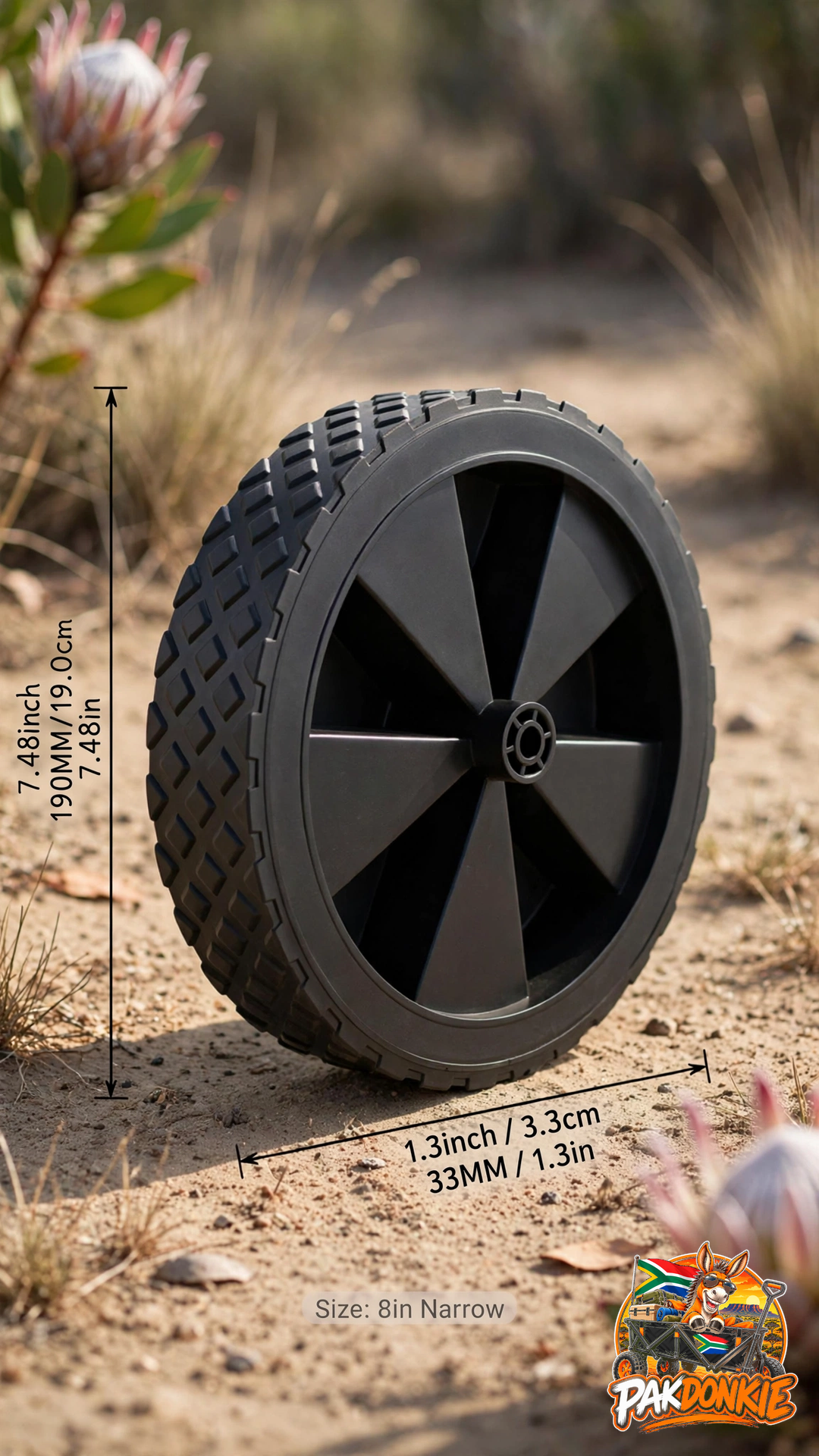 Narrow Wagon Replacement Wheels, Set of 2, 19 cm