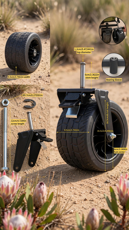 Solid Plastic Replacement Wheels for Wagons & Hand Carts